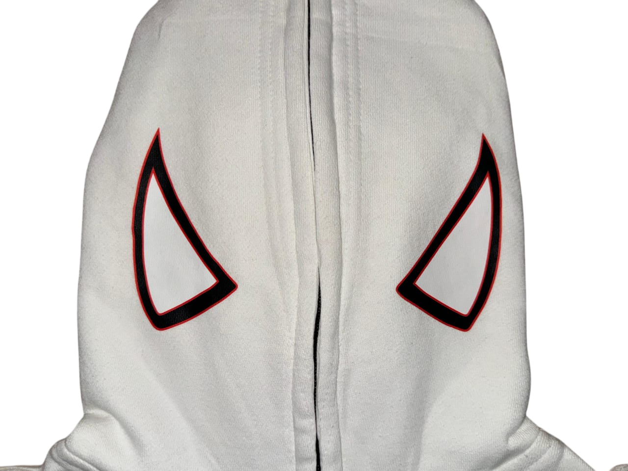 Spiderman Full Zipper White Hoodie